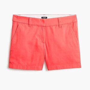 J Crew 5" Classic Chino Short in Seaside Coral 8
